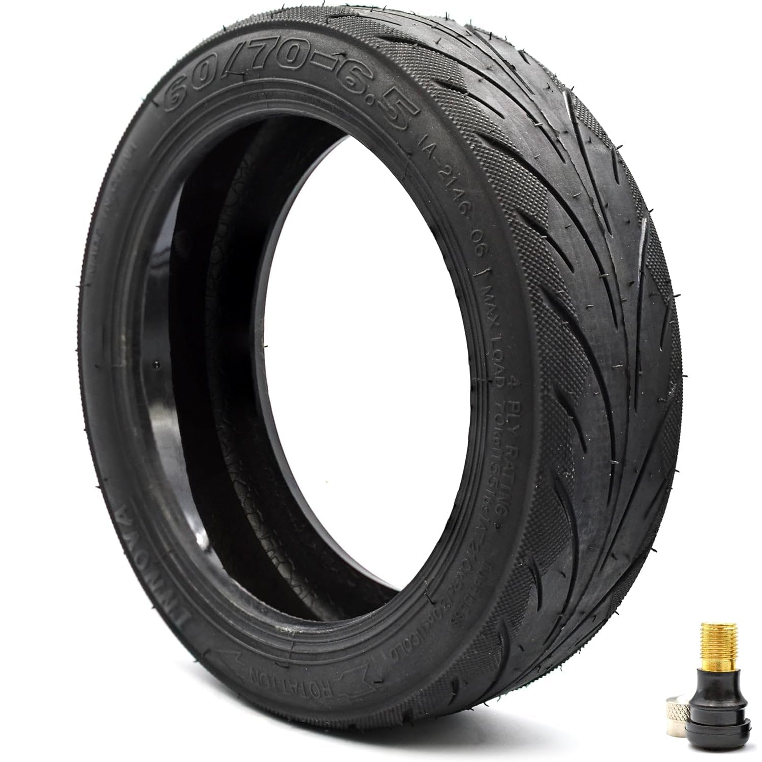 myBESTscooter - 10inch Tubeless Tyre Wheel Self-Repairing For Segway Ninebot G30 Max Electric Scooter Rubber 60/70-6.5 Tires With Valve Replacement Parts