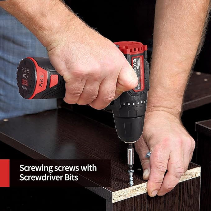 Taladro Eléctrico Inalámbrico PULITUO 12V con Motor Brushless, 35Nm, 2 Velocidades miniatura 7