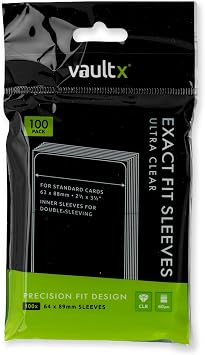 Vault X Exact Fit Inner Sleeves 100 Pack Clear for Trading Cards