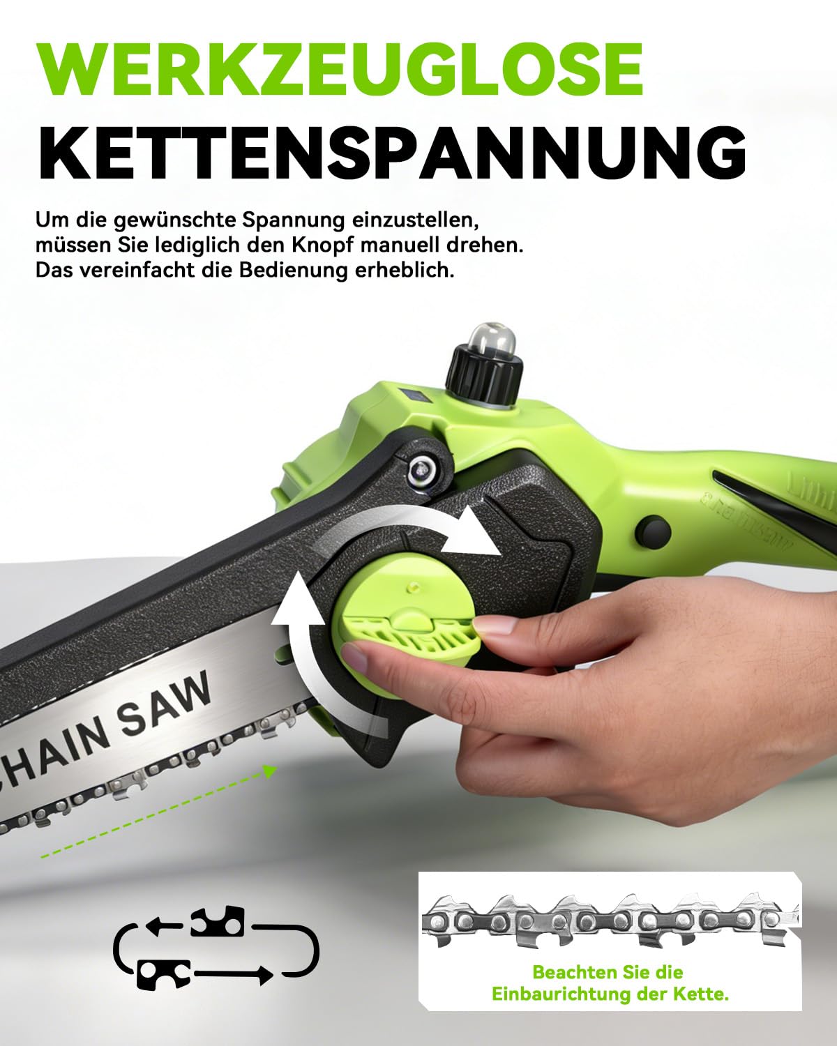 2 en 1 Elagueuse sur Perche, 8 Pouces Mini Tronçonneuse Electrique avec 2 Batteries 3.0Ah et Perche Télescopique, Outils de Jardinage pour l'élagage des Arbres et la Coupe des Branches