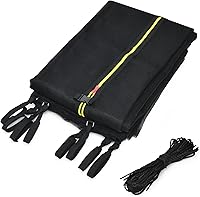 Vista 9 de Goplus Trampoline Net Replacement for 8FT 10FT 12FT 14FT 15FT 16FT Round Frame Trampolines, Weather-Resistant Breathable Safety Enclosure Net with