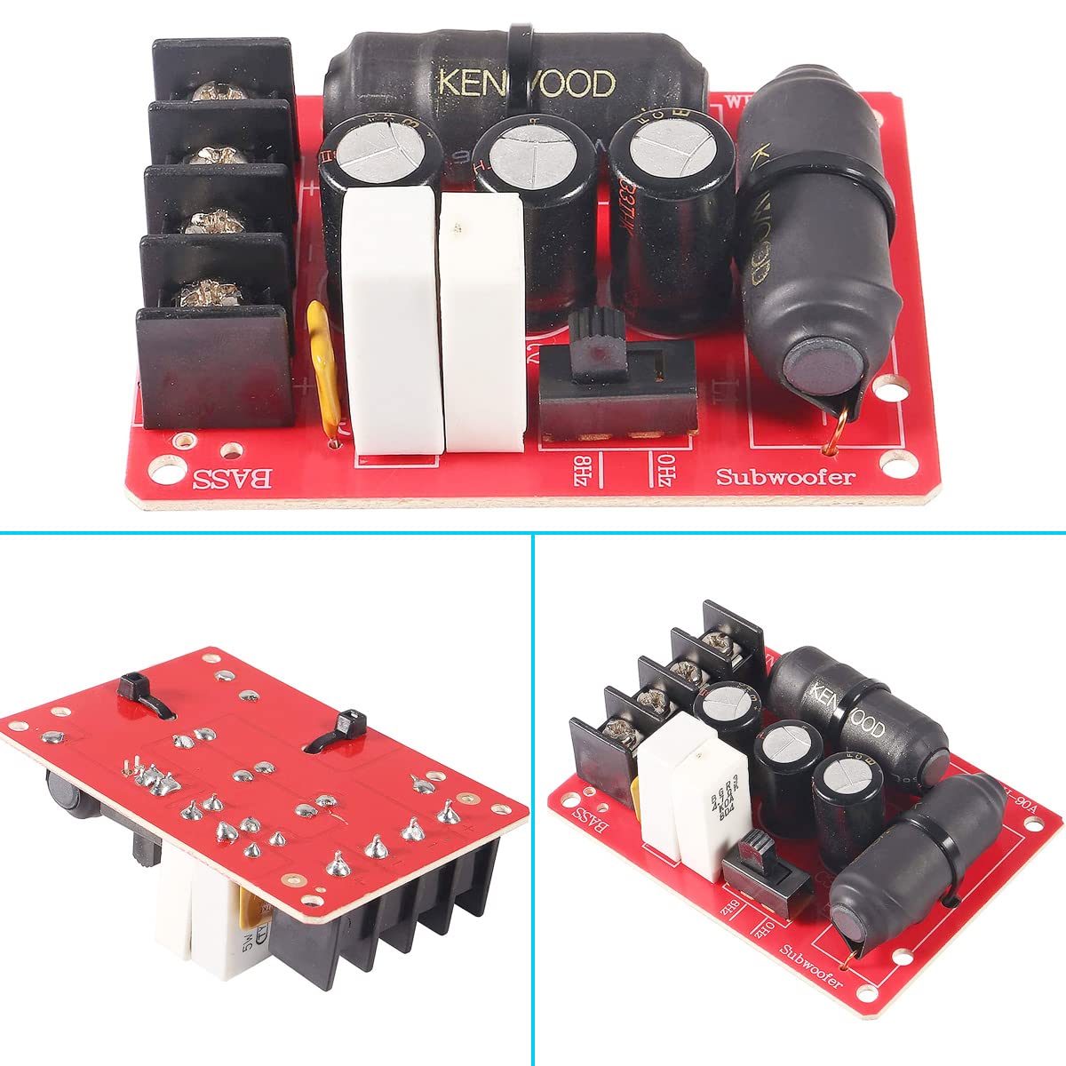 200W Pure Bass Subwoofer Crossover Altavoz de 2 vías Audio Crossover Crossover de segundo orden DIY Home Theater con cable rojo y negro