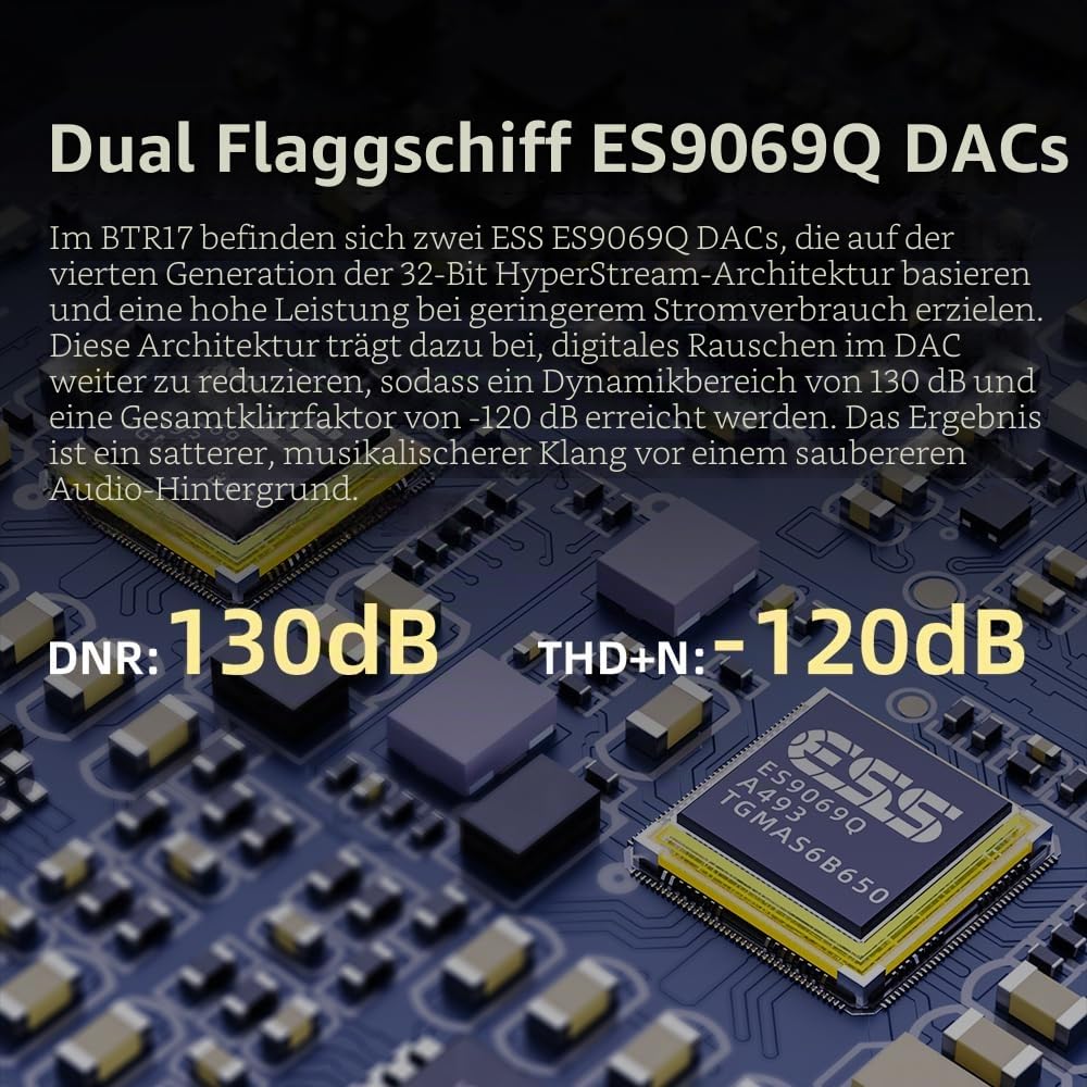 FiiO BTR17 Flagship Bluetooth-Kopfhörerverstärker (schwarz)