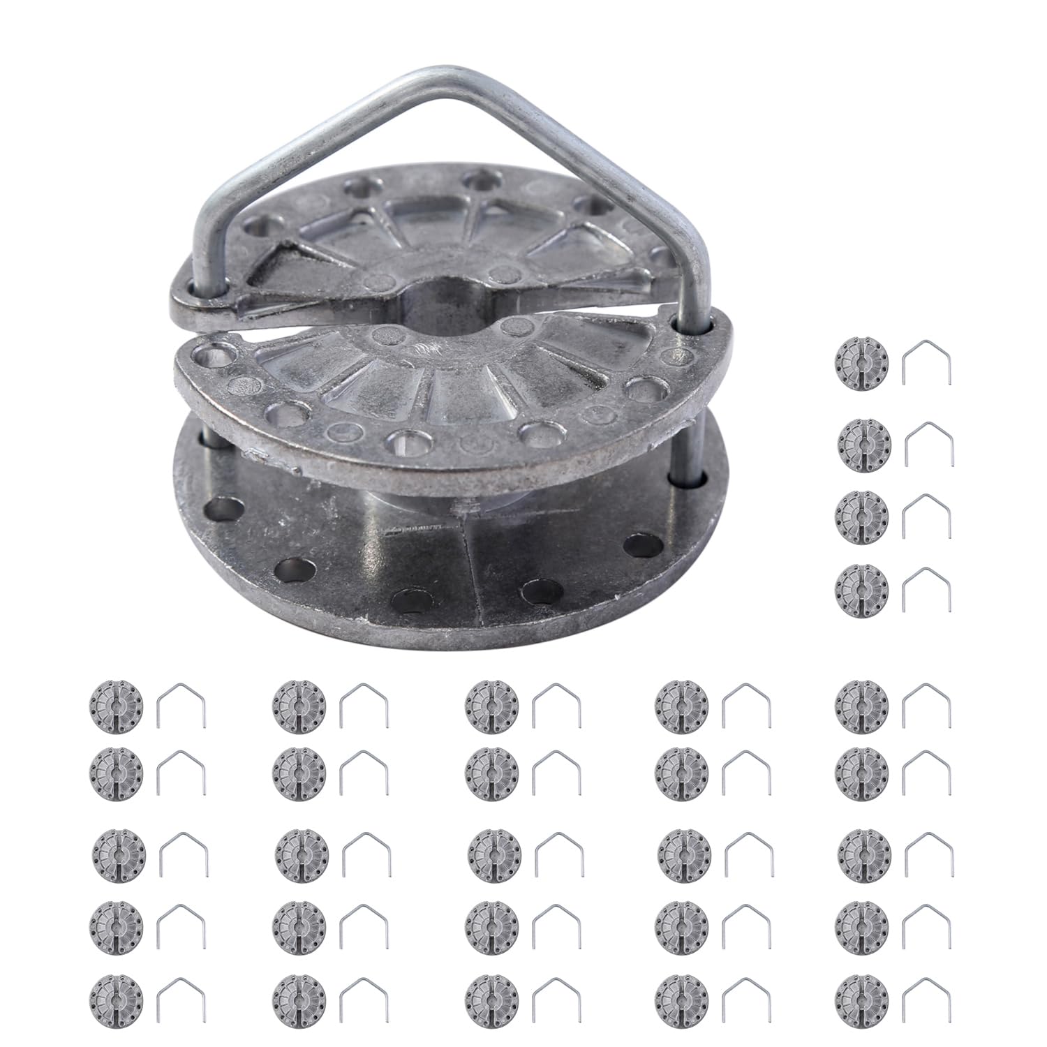 Katsu Tools Electric Fence Wire Tensioner 30-Pack Value Kit – Aluminium Alloy Electric Fencing Strainers Line Puller, For Livestock, Farm Fencing & Garden Fences, Model 667214X3