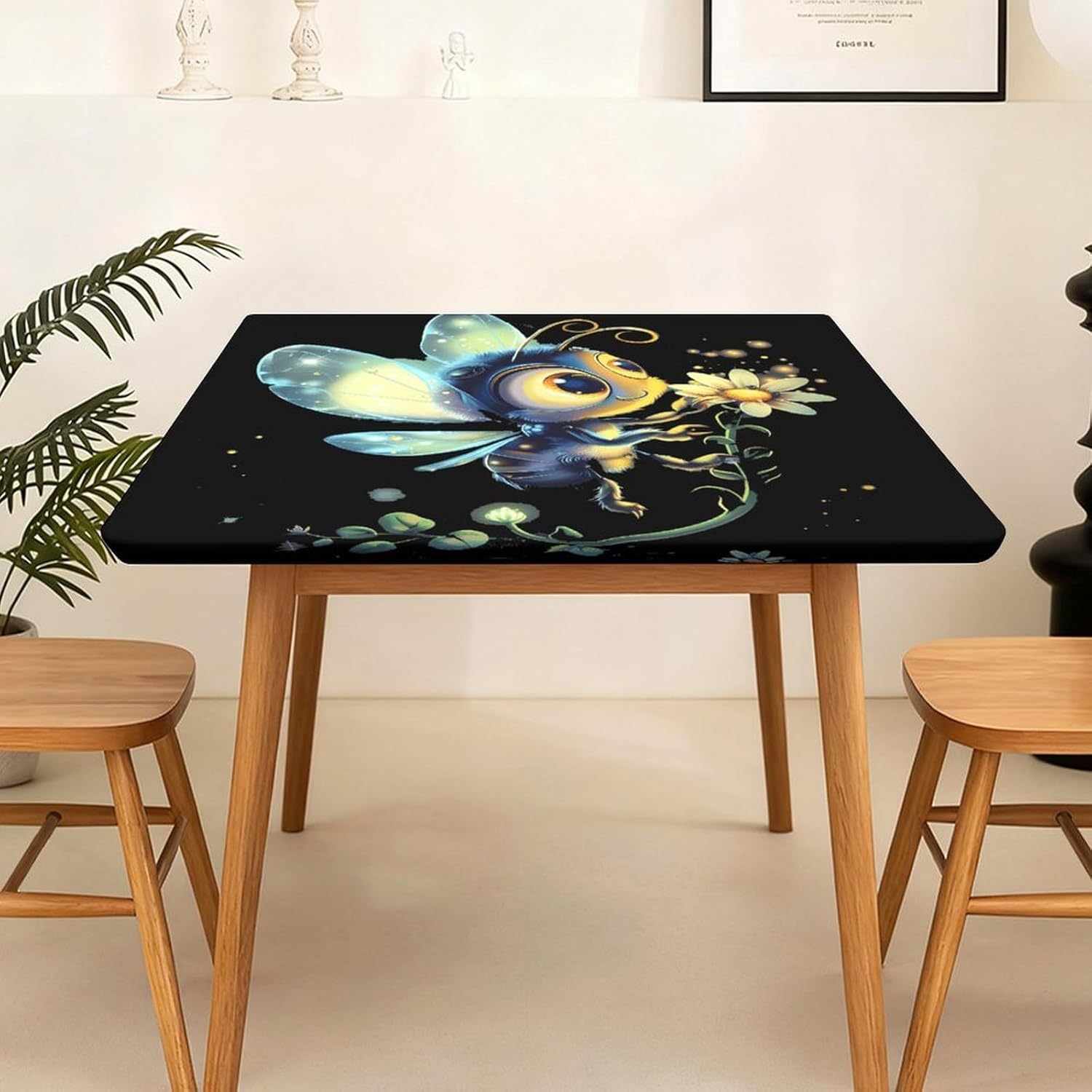 Funny Firefly Bugs Insects Square Tablecloth Print Table Cloths Table Cover Wedding Party Holiday Decor