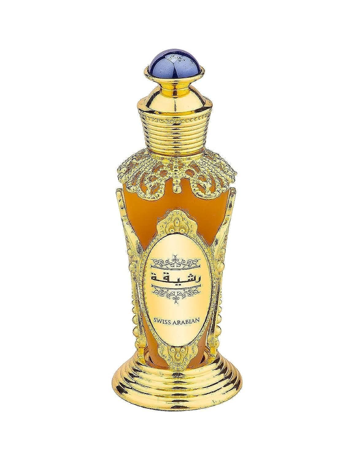 Swiss Arabian Rasheeqa Concentrated Perfume Oil, 20ml, Premium Quality Perfume Oil, Men and Women’s Fragrance, Floral Rose, Green, Woody, Luxurious Blend Perfumes for Women and Men