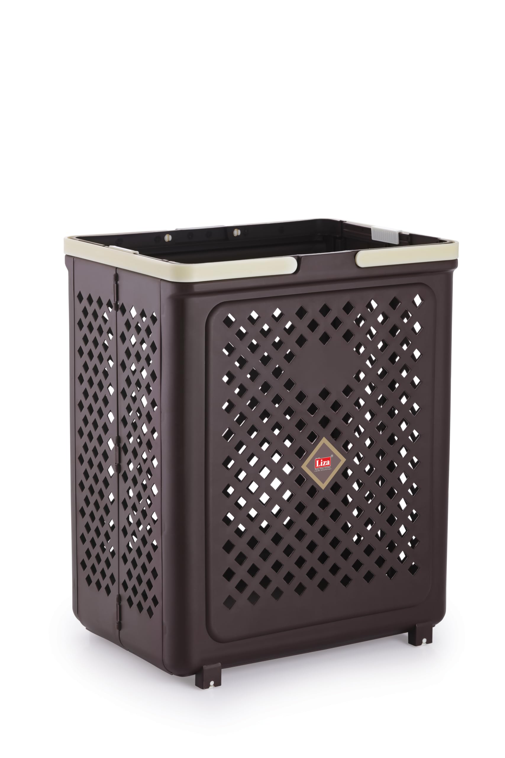 Nabhya 45L Foldable Laundry Basket with Wheels & Handle | Large Capacity Clothes Storage Basket | Holds Up to 10kg Wet Clothes | Ventilated Plastic Laundry Hamper for Bedroom, Bathroom & Laundry Room-image-33