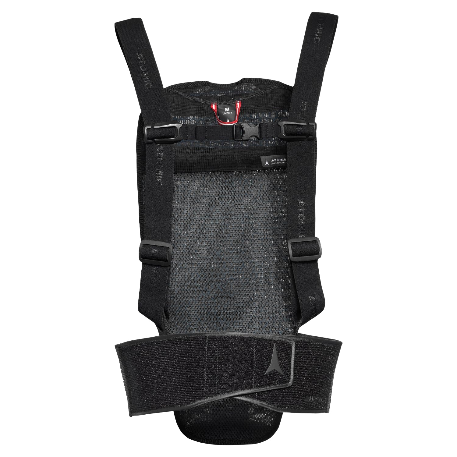 Atomic Live Shield AMID Lite Vest I Protektorenweste mit AMID-Technologie für maximalen Schutz I Ergonomischer Rückenprotektor aus atmungsaktivem Mesh I Ski-Schutzweste mit Taillengurt