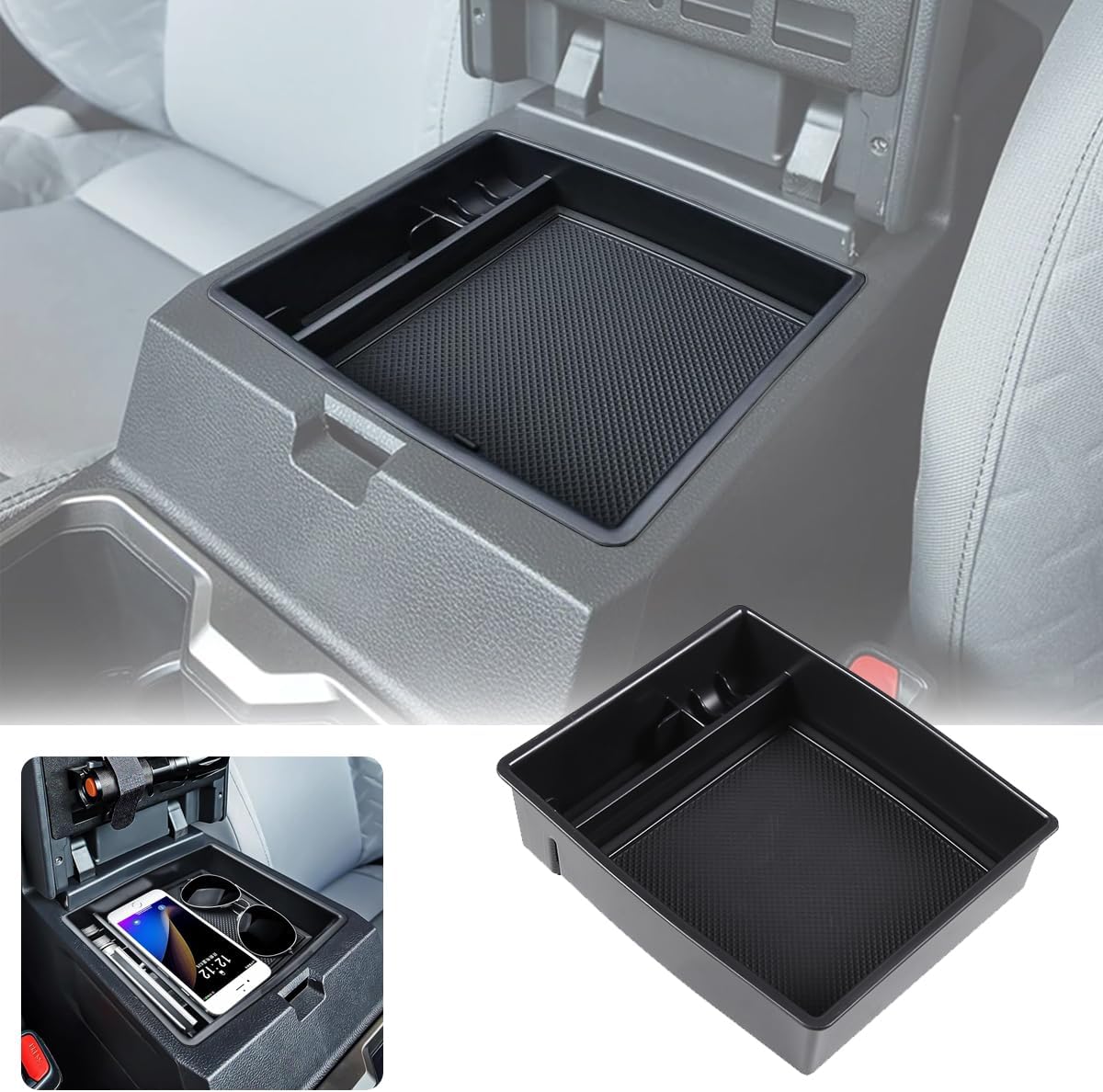 Compatible with Tacoma 2024+ Armrest Box Storage Box,Armrest Console Organizer Tray,Center Console Gear Shifter Front Tray Organizer,Portable Auto Organizer Accessories