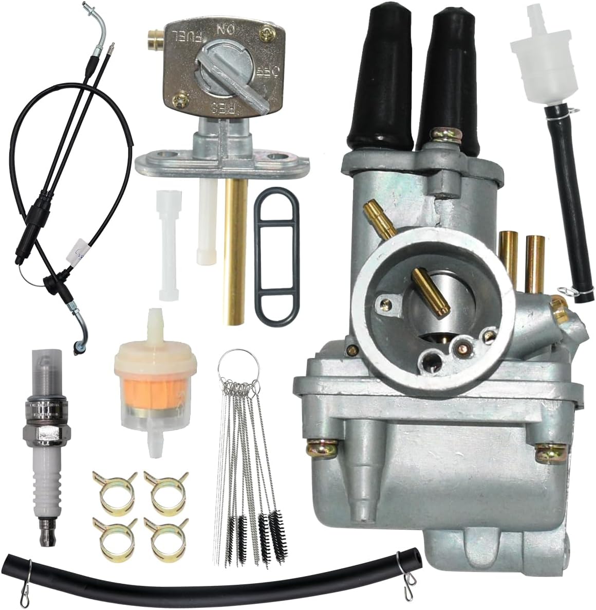 PW80 Carburetor For Yamaha PW 80 Y-Zinger Bike 1985-2006 Carb with Throttle Cable and Fuel Petcock Switch