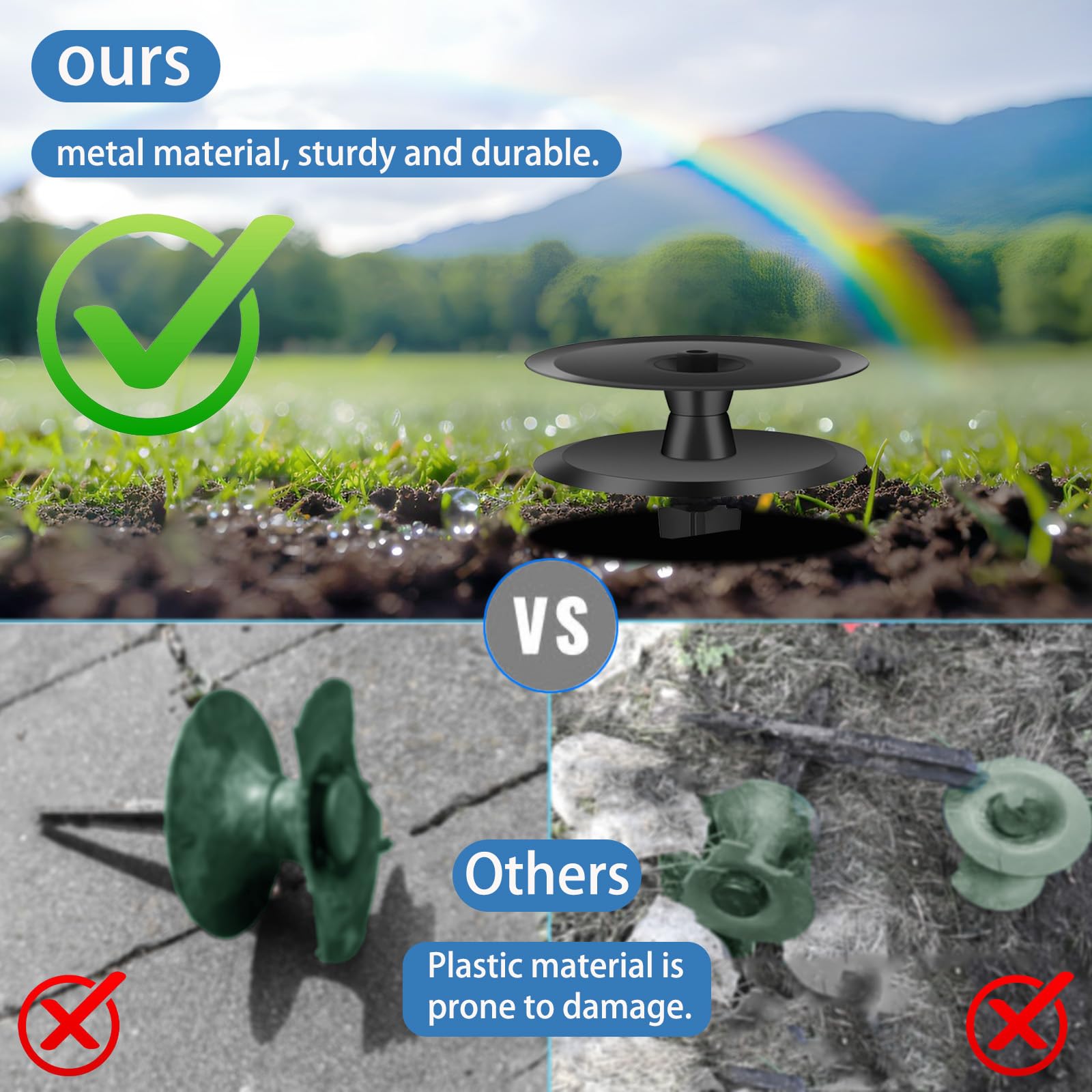 4 puntas de guía de manguera de jardín, guías de manguera de metal para jardín, resistentes, guías de manguera de jardín de hierro fundido para exteriores, estacas de guía de manguera con