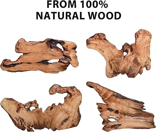 Miniatura 3 de Mesa de Centro de Café y Cóctel Contemporánea con Borde de Madera Natural, Mesa de Centro de Borde Vivo, Mesa de Centro para Sala de Estar con