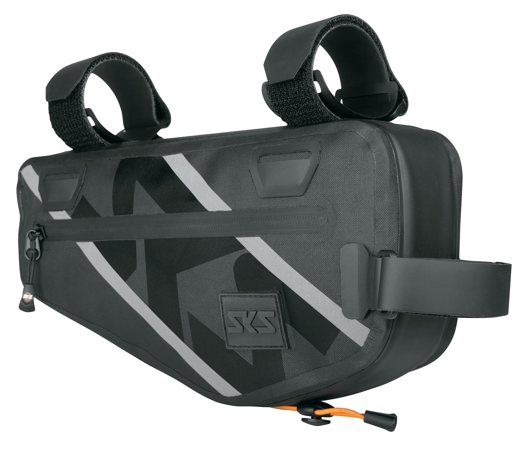 SKS GERMANY Explore Frame Bag torba na ramę roweru (torba rowerowa, schowek na fiolet, zgrzewany, wodoodporny materiał wierzchni, skracane paski na rzepy), czarna