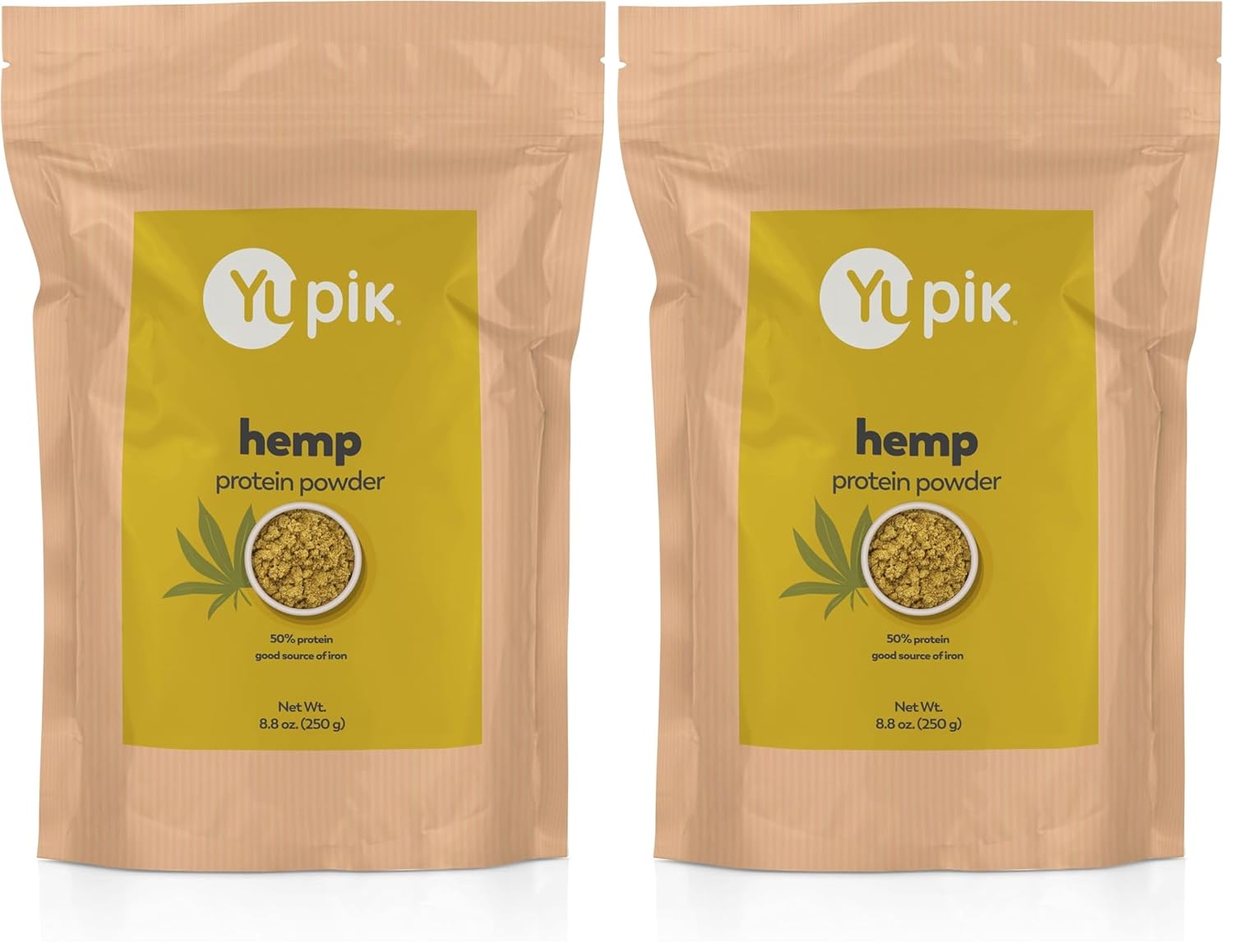 Yupik Powder, Hemp Plant Protein 50%, 8.8 Ounce (Pack of 2)