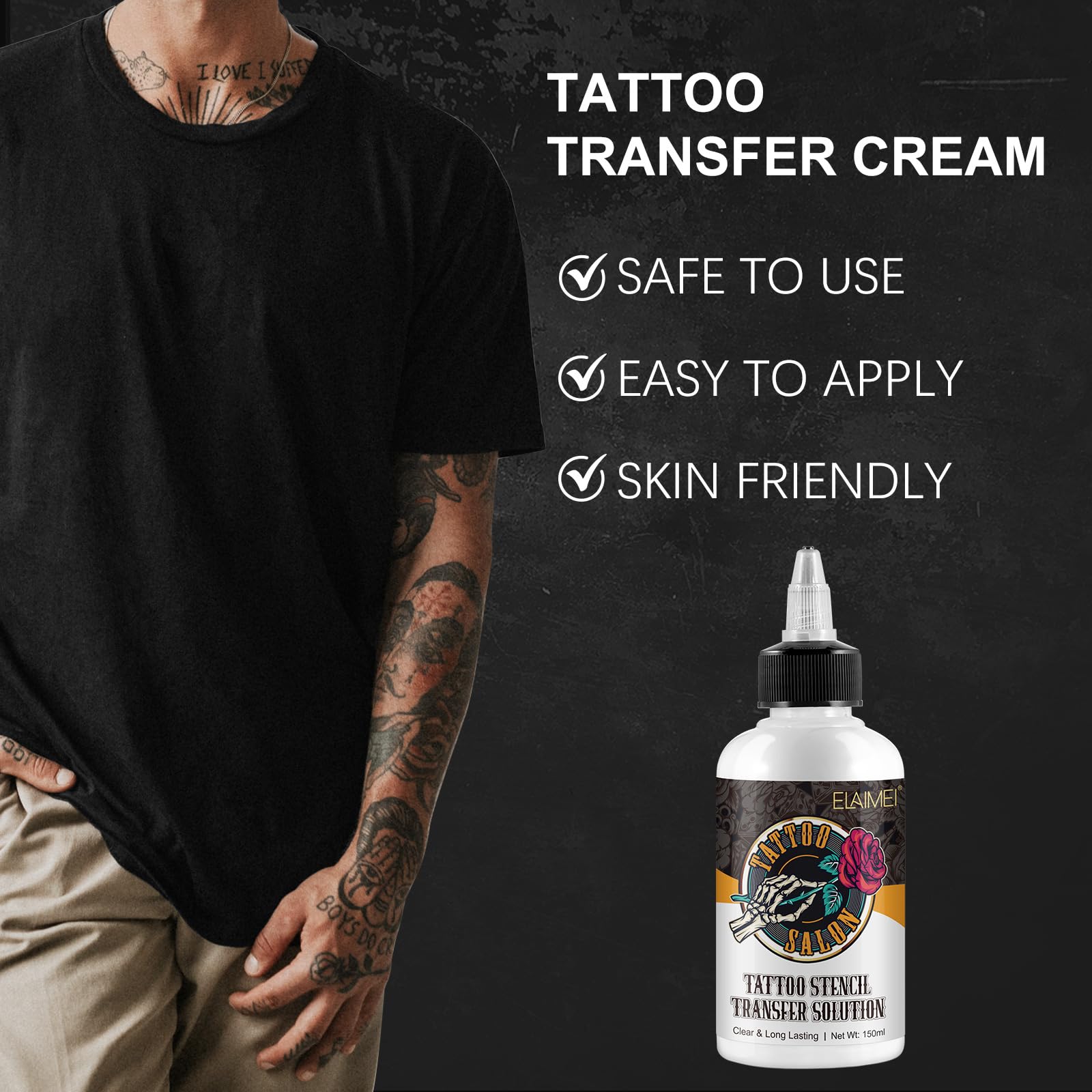 Professional Tattoo Stencil Transfer Gel 150ml Tattoo Creme Solution-for Stickers Paper Machine Supplies- Long-Lasting - Image 4