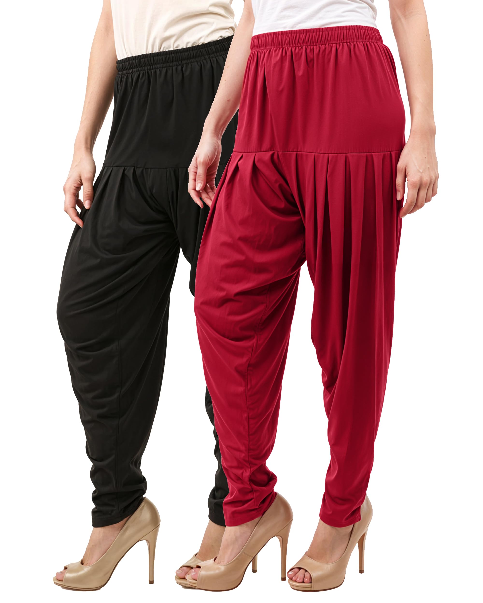 buy that trendz Patiala Pant for Women Viscose Relaxed Fit Dhoti Patiyala Salwar Harem Style Bottom Pants-picture-49