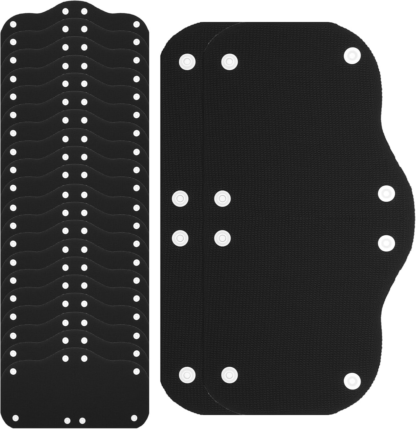 20 Pack Hard Hat Sweatband – Reusable, Snap-On Polyester Liner for Hard Hats – Black Sweat-Absorbing Helmet Accessories