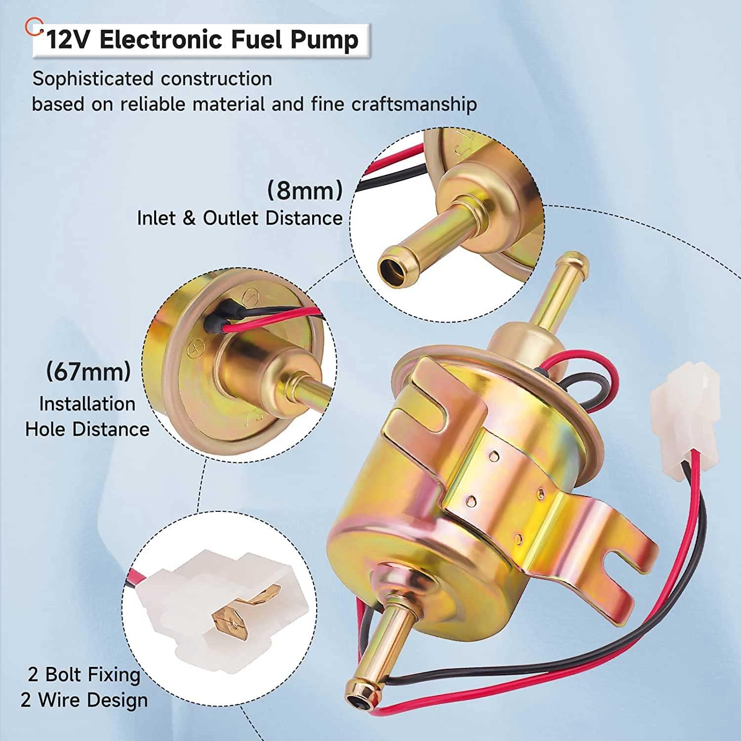 12V Universal Electric Fuel Pump Cars Intank Petrol Pumps Pressure Gas Diesel - View #7