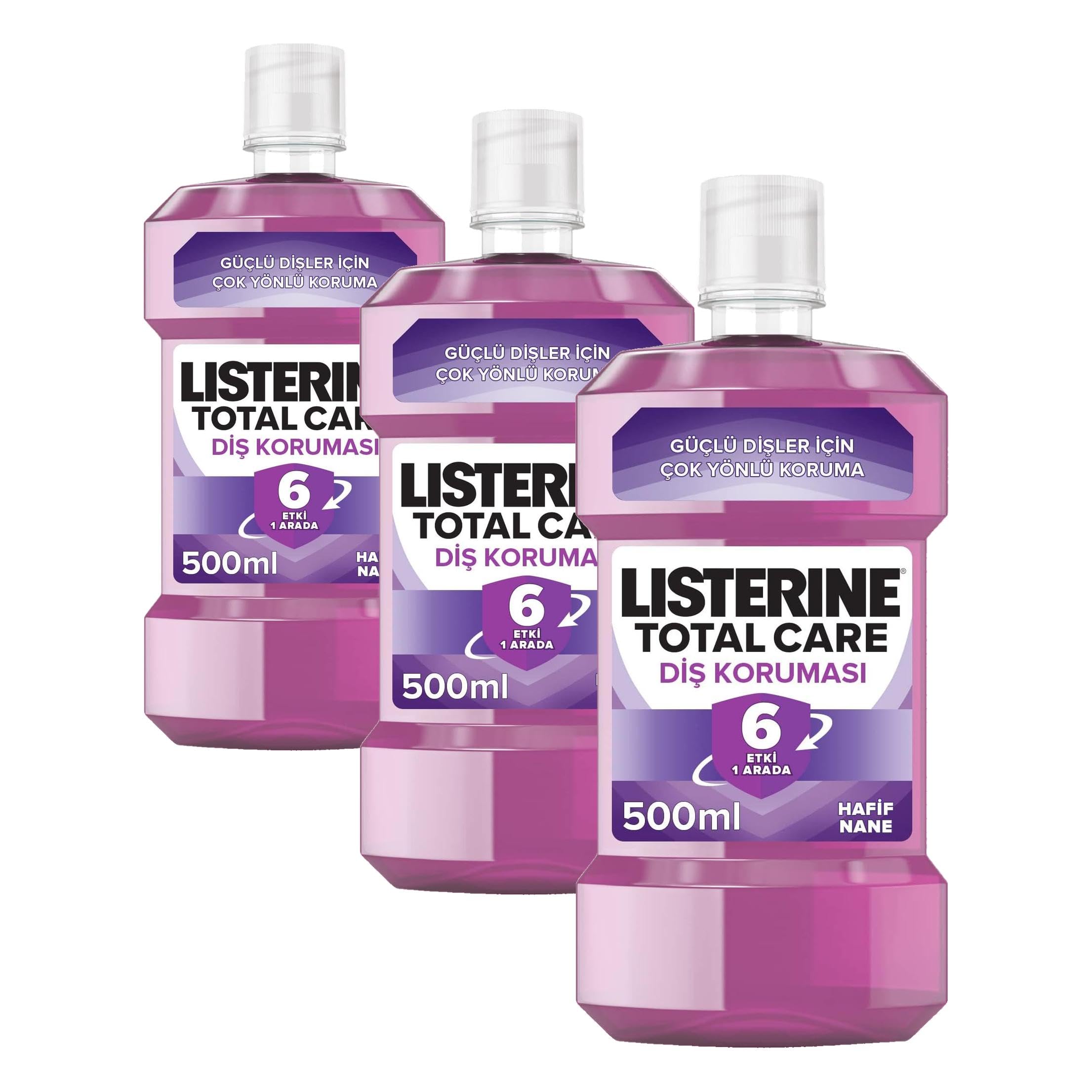 listerine total care diş korumasi ağız bakım suyu 500 ml (3…