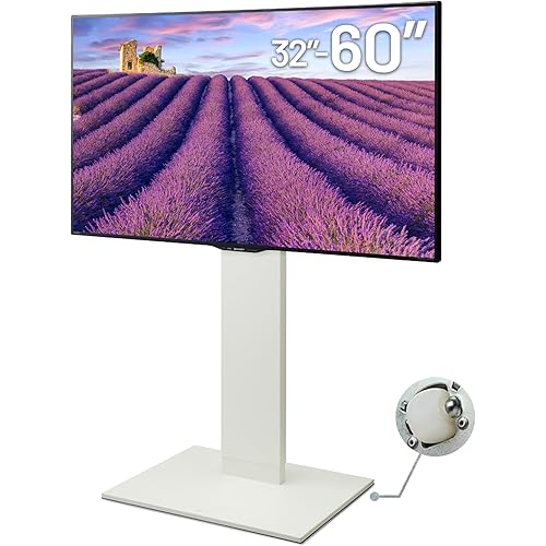 WALL V2 Caster High Type | Minimalist Rolling TV Stand for 32–60 Inch | Satin White | Portable, Space Saving, Height Adjustable, No Drill | for Living Room and Bedroom | Japanese Design & Engineering