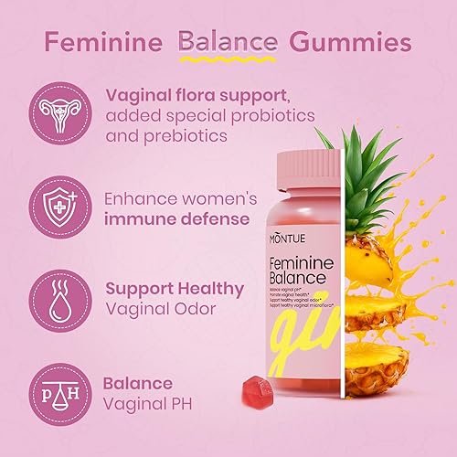 Miniatura 3 de Gomitas de equilibrio femenino de diamante de alta calidad, equilibrio de pH con prebióticos y mezcla de probióticos Lactobacillus y apoyo