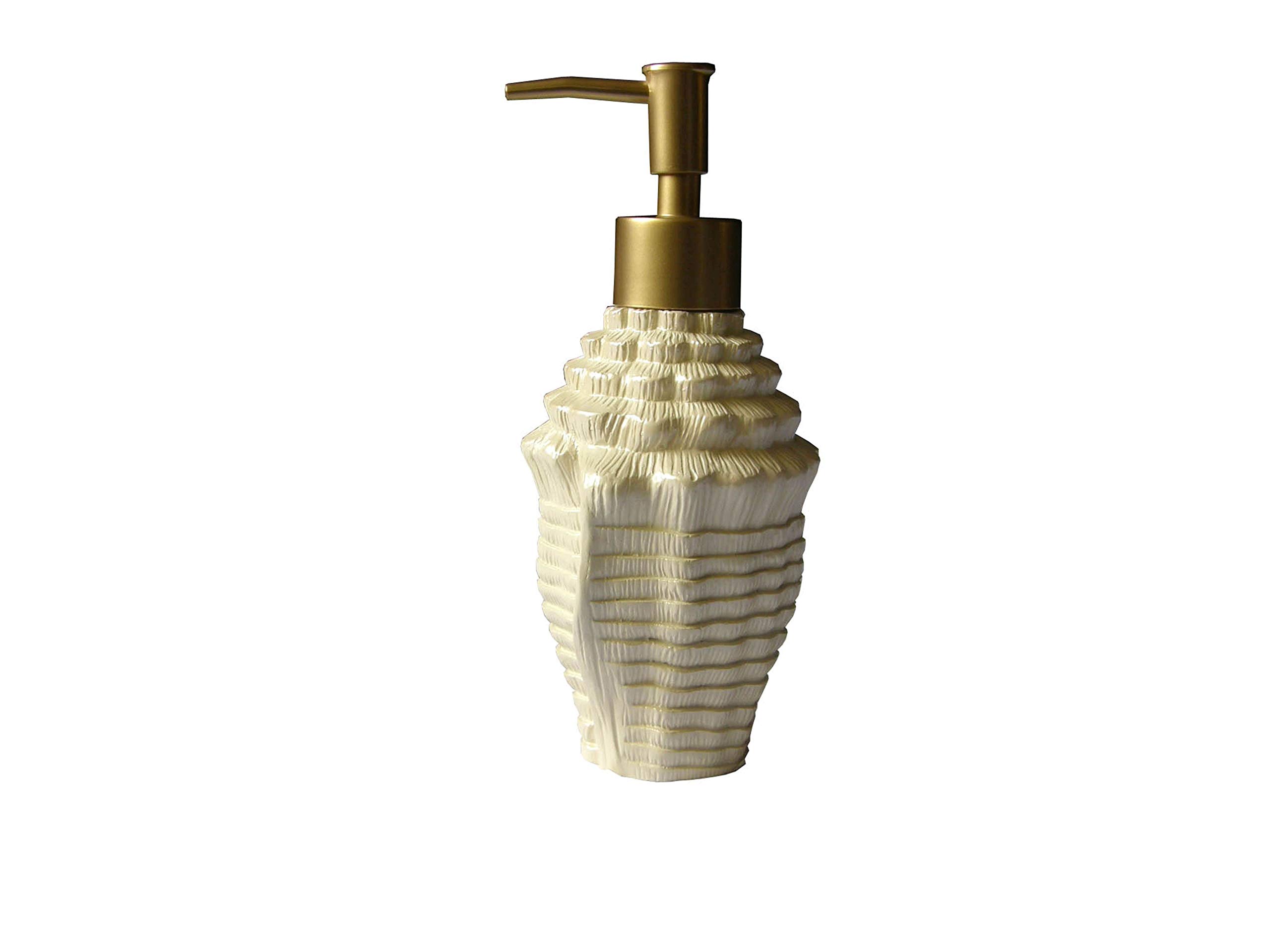 Bosphorus Pearl Shell Liquid Soap Dispenser, Cream, 1002A