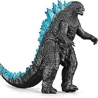De-Lite™ Action Figures Soft Touch Vinyl Plastic Collectible Model Toys… (NuclearGodzilla - Black (Blue Spine), 17cm)