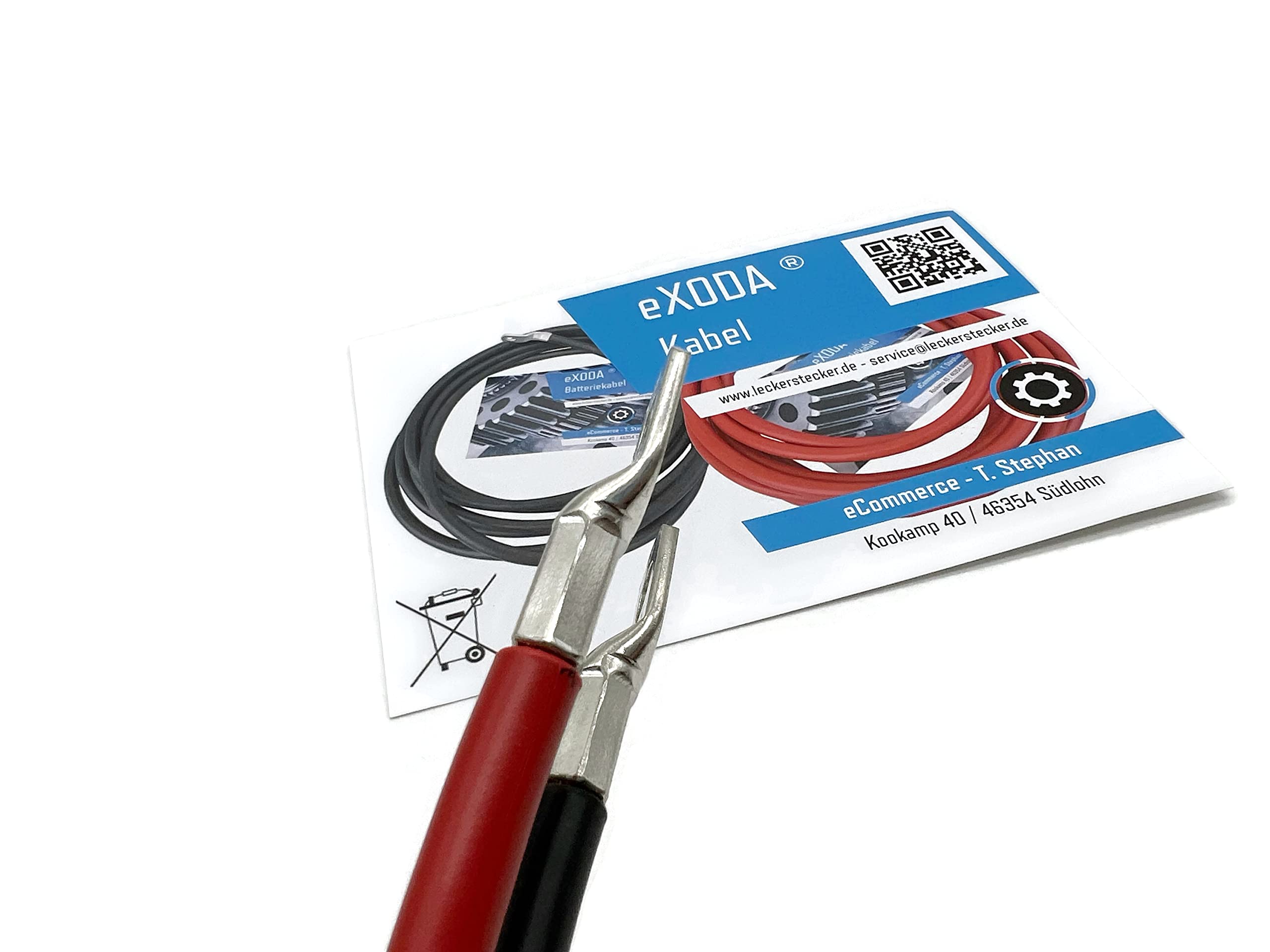 Cresbel 2 Stück Auto Batteriekabel 16mm² - 50cm 12V 5AWG Kabel mit