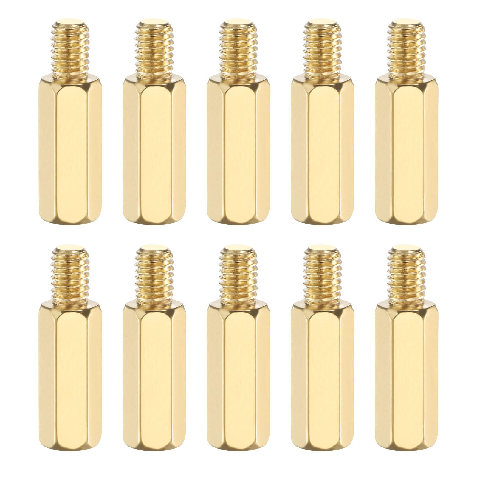 PATIKIL 10 Pcs Male to Female Thread Spacer Screws M5 x 20mm + 7mm Brass Hex Standoff PCB Motherboard Spacer Screw Nut for Drone Quadcopter Computer Electronic Projects Circuit Board