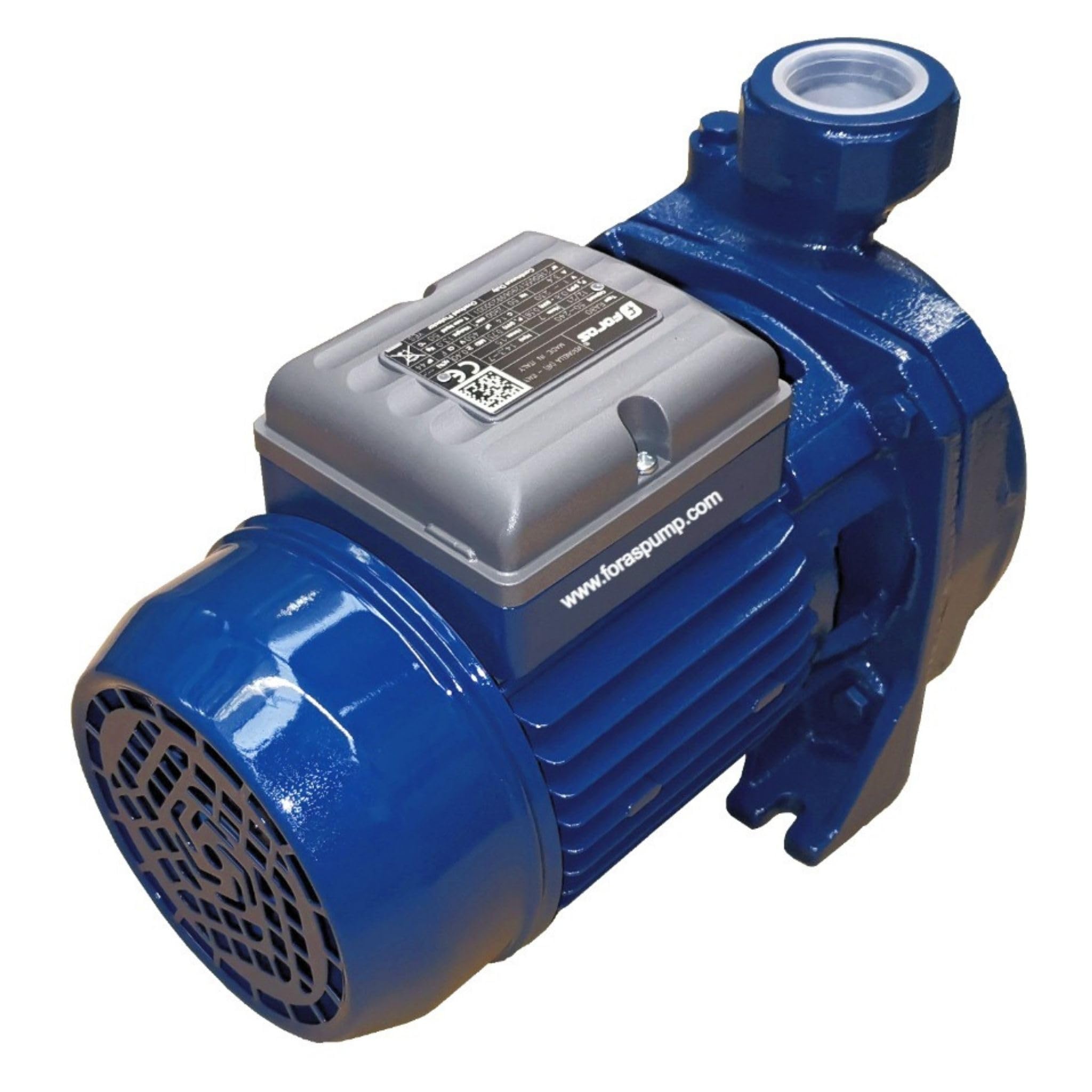 FORAS Bomba de agua sucia RA100 para agua con grava de hasta 10 mm, fabricada en Italia, funcionamiento continuo, 230 V, 0,74 kW, 280 l/min, 20 m