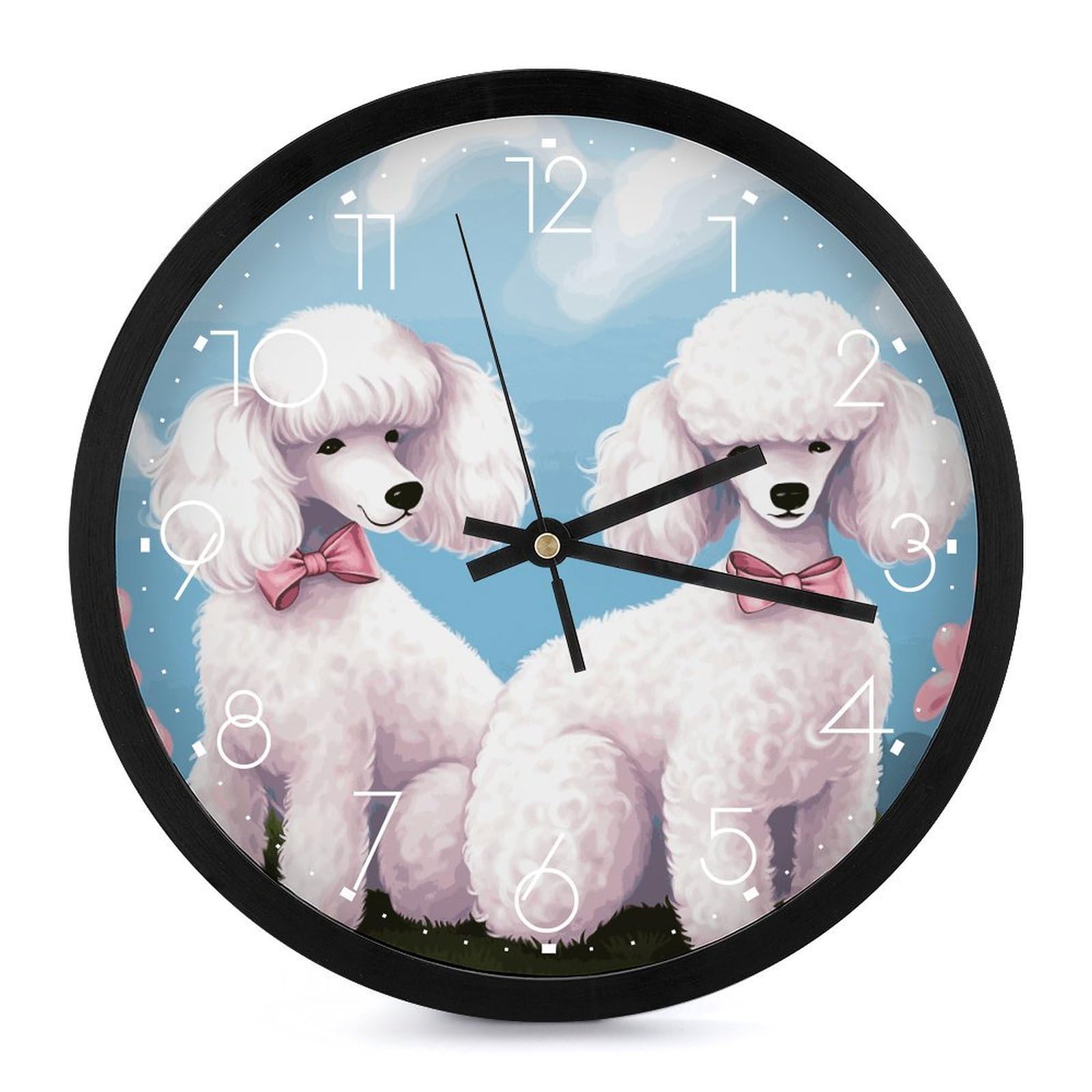 Horloge murale à chiffres sans tiques et cadran facile à lire