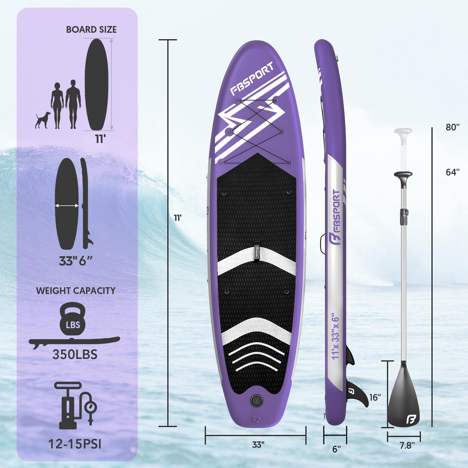 WOWSEA スタンドアップパドルボード SUP フィッシング レース