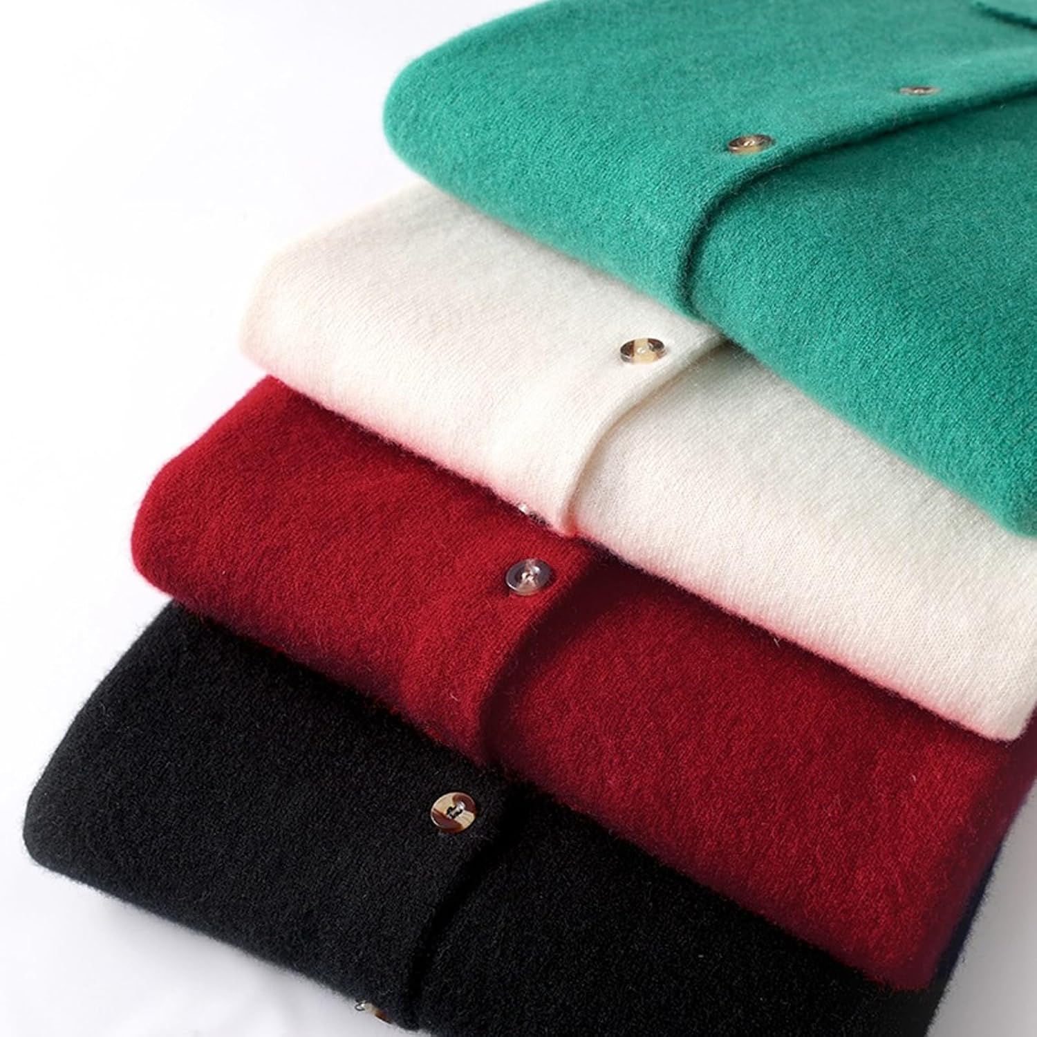 Women's Polo Cardigan Sweater Solid Button Long Sleeve Classic Neck Knit Cardigan Sweater Casual - Image 5