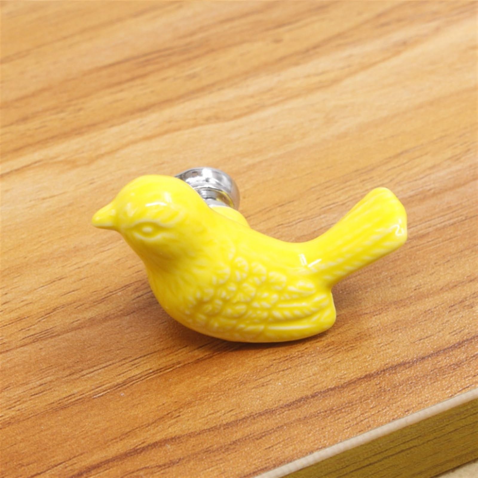 Poignée en céramique tiroir d'armoire blanc bouton meuble un trou jaune WouND
