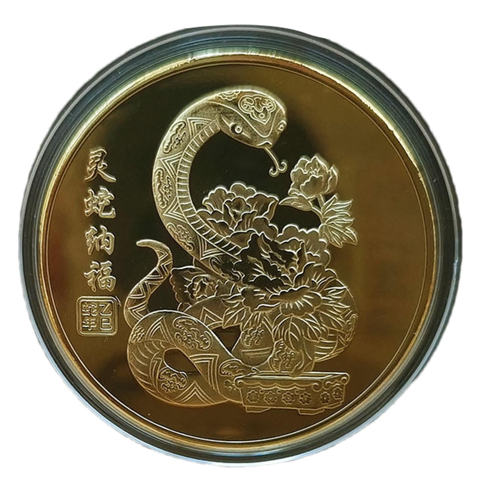 Moneda de la Suerte, Moneda de Buena Suerte - Moneda de Metal portátil de Año Nuevo | Conmemoración Coleccionable, Moneda de desafío del año Lunar, Recuerdo Chino para enriquecer a los coleccionistas