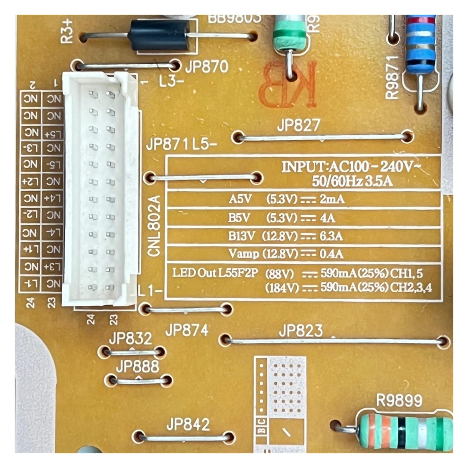 Accessori Di Ricambio For La Scheda Di Controllo Dell'alimentazione TV, Compatibili Con Samsung BN44-00633B L55F2P_DDY, Parti TV