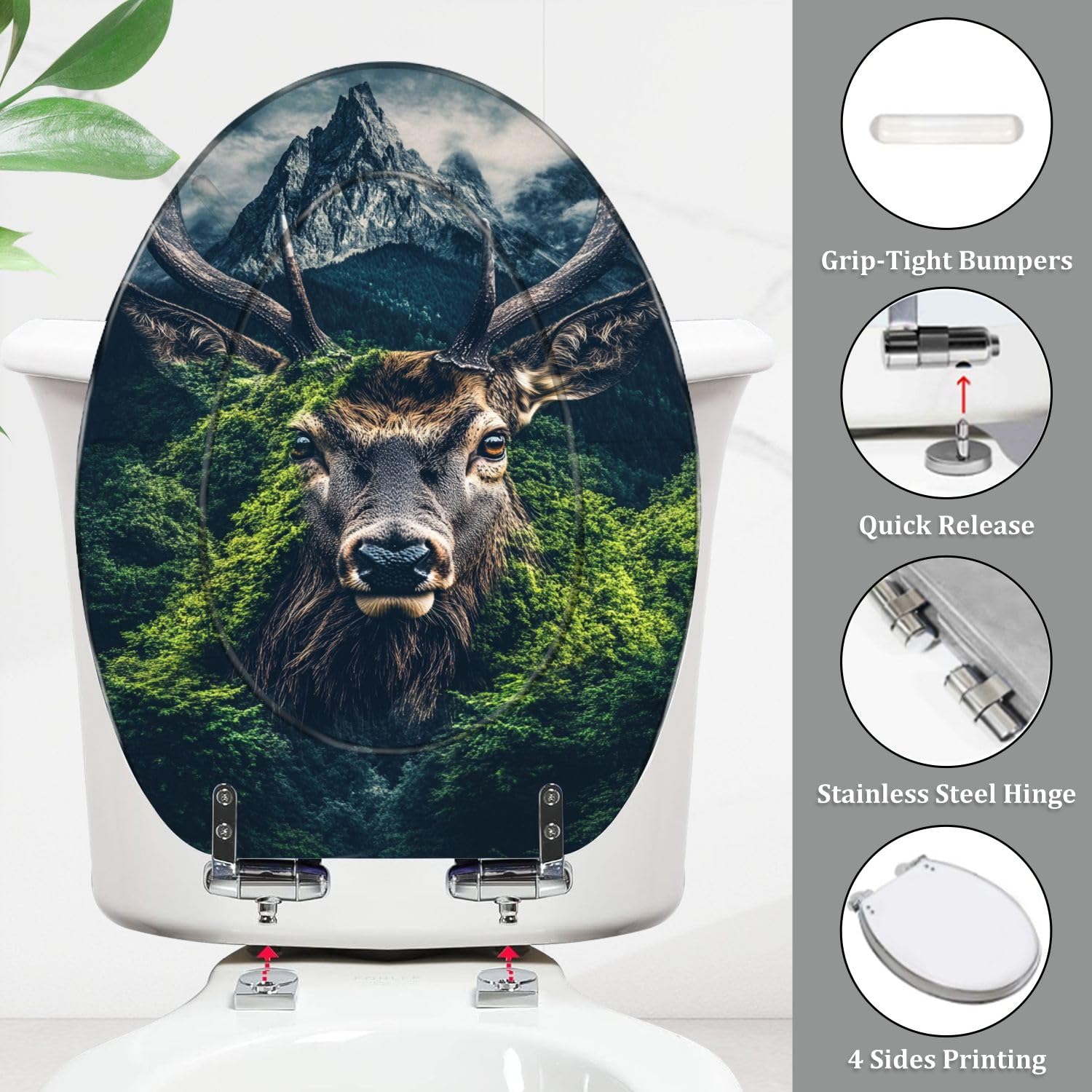Asiento de inodoro alargado genérico para baño