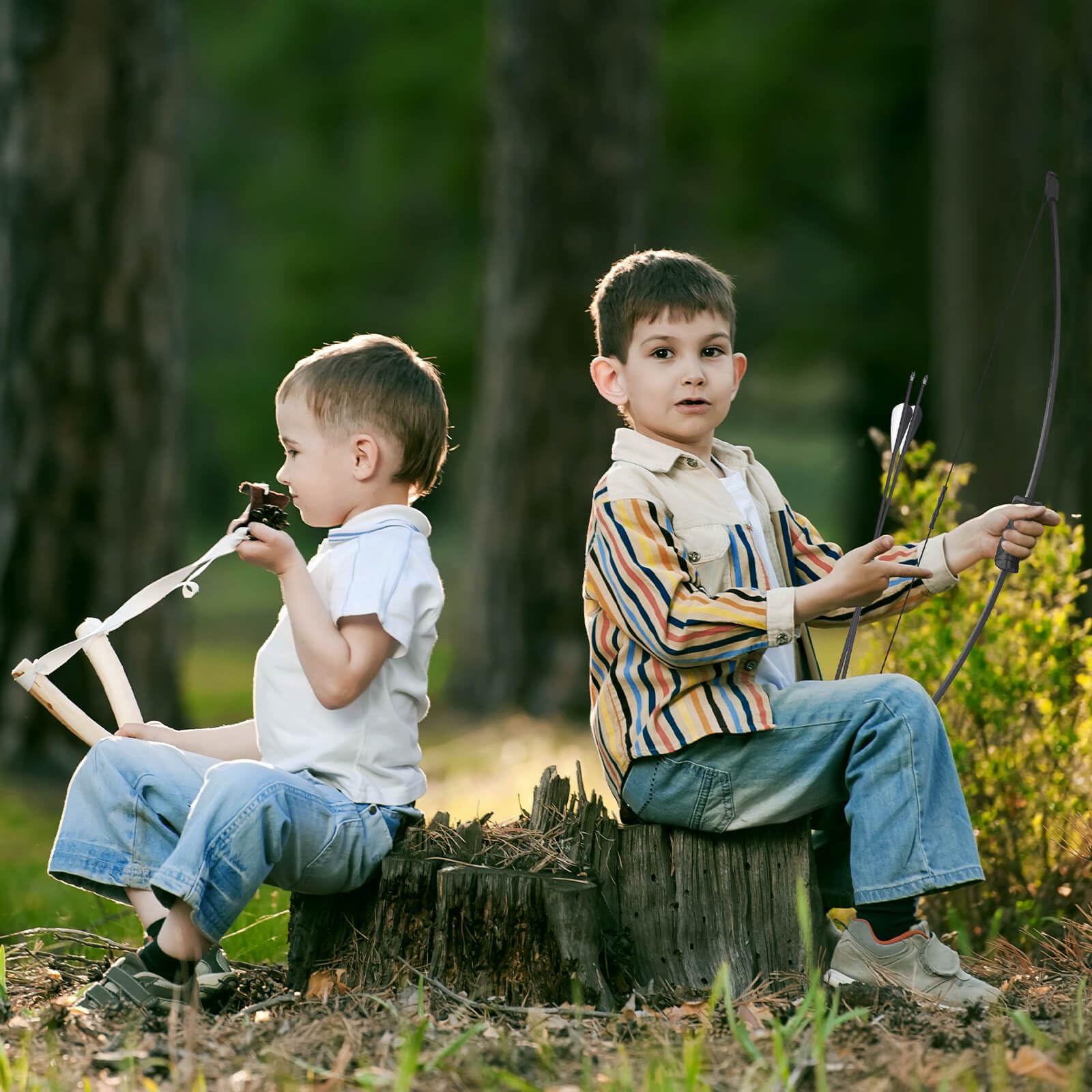 Bogenschießen Recurve Bogen und Pfeil Jugendbogen Set, Bogenschießen Anfänger Geschenk mit 4 Pfeile 5 Ziel Gesicht,Outdoor Sport Spiel Langbogen