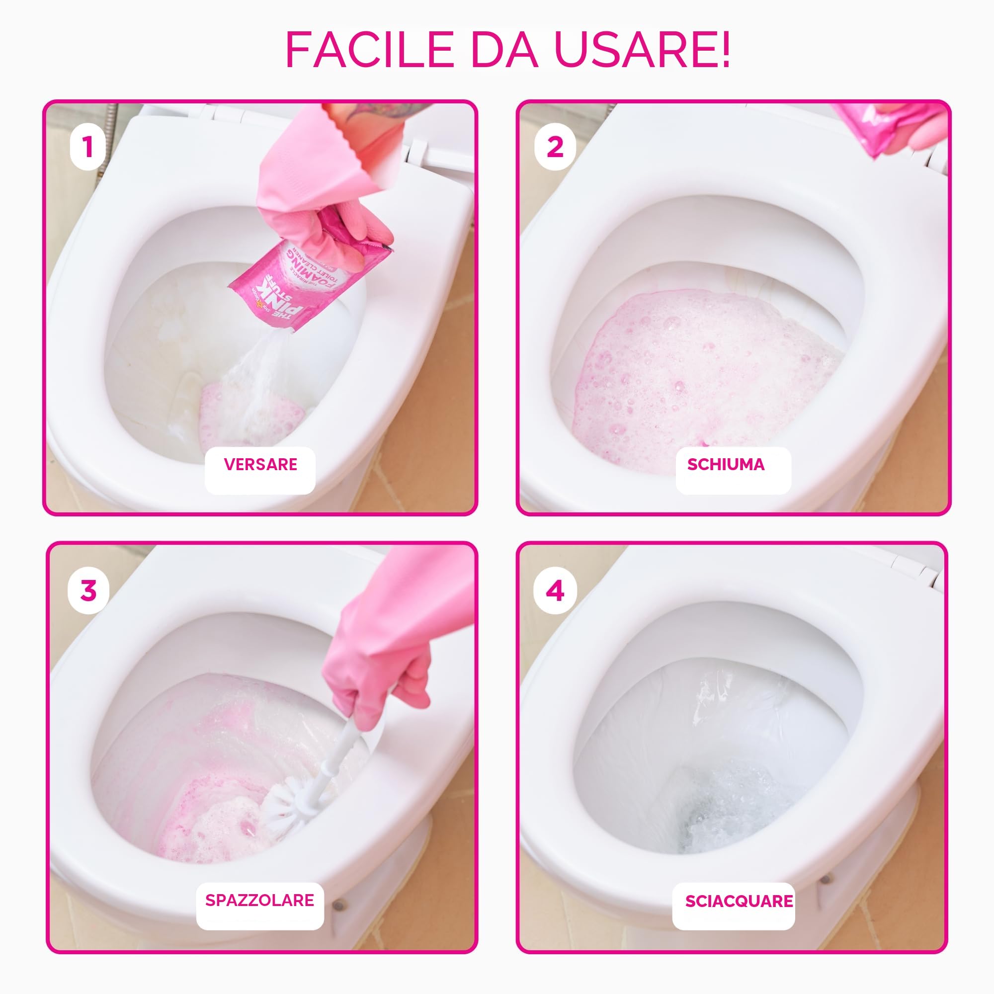Stardrops - The Pink Stuff - Il detergente per WC miracoloso in schiuma rosa - 2 trattamenti - Schiuma rosa autoattivante, confezione da 1 (200 grammi)