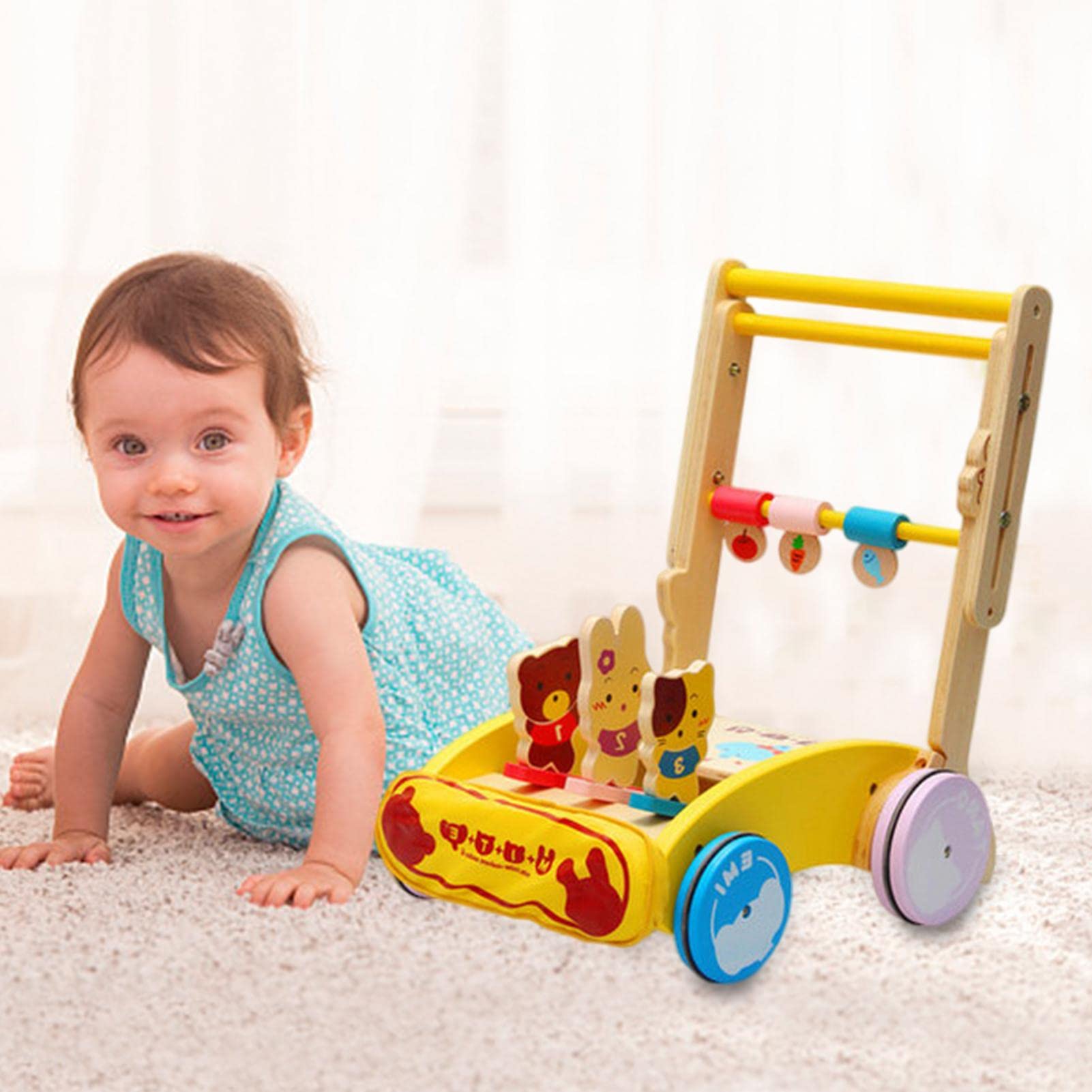 Amazon.co.jp: shopparadise 手押し車 赤ちゃん おもちゃ プルトイ