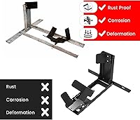 Vista 4 de GRAND PITSTOP Universal Wheel Chock for Motorcycle Stand for Trailer Completely Adjustable Detachable Foldable Wheel Chock (Black V2)