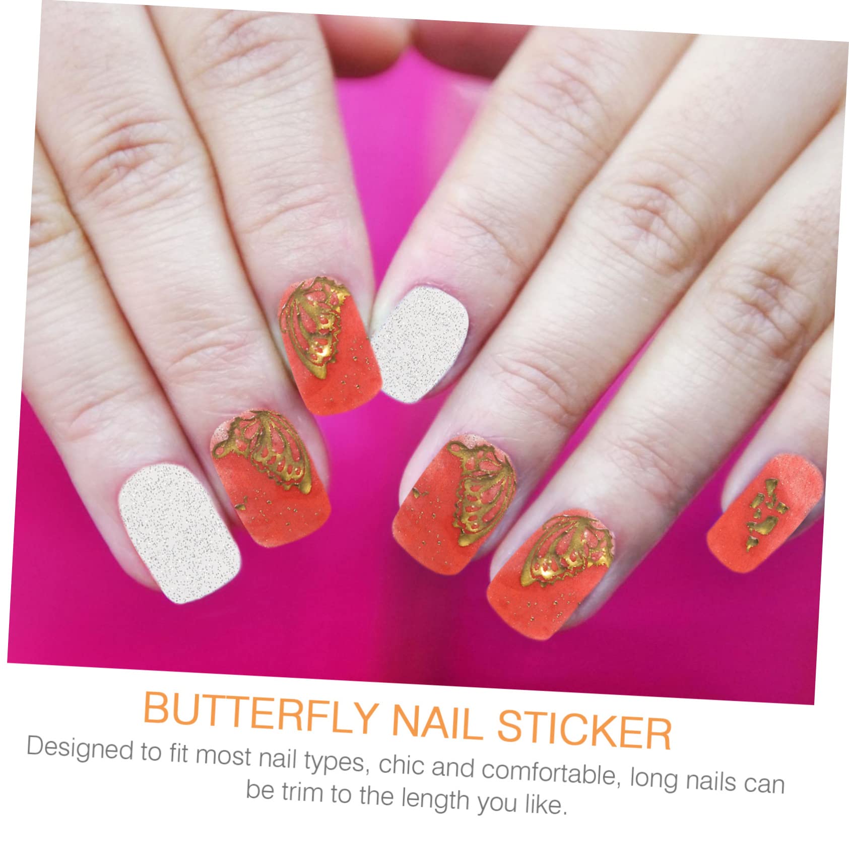 5 Set Adesivi per Unghie Film Nail Stickers Impermeabili con Design Unico per Manicure Creativa Confezione per Decorazioni Festive
