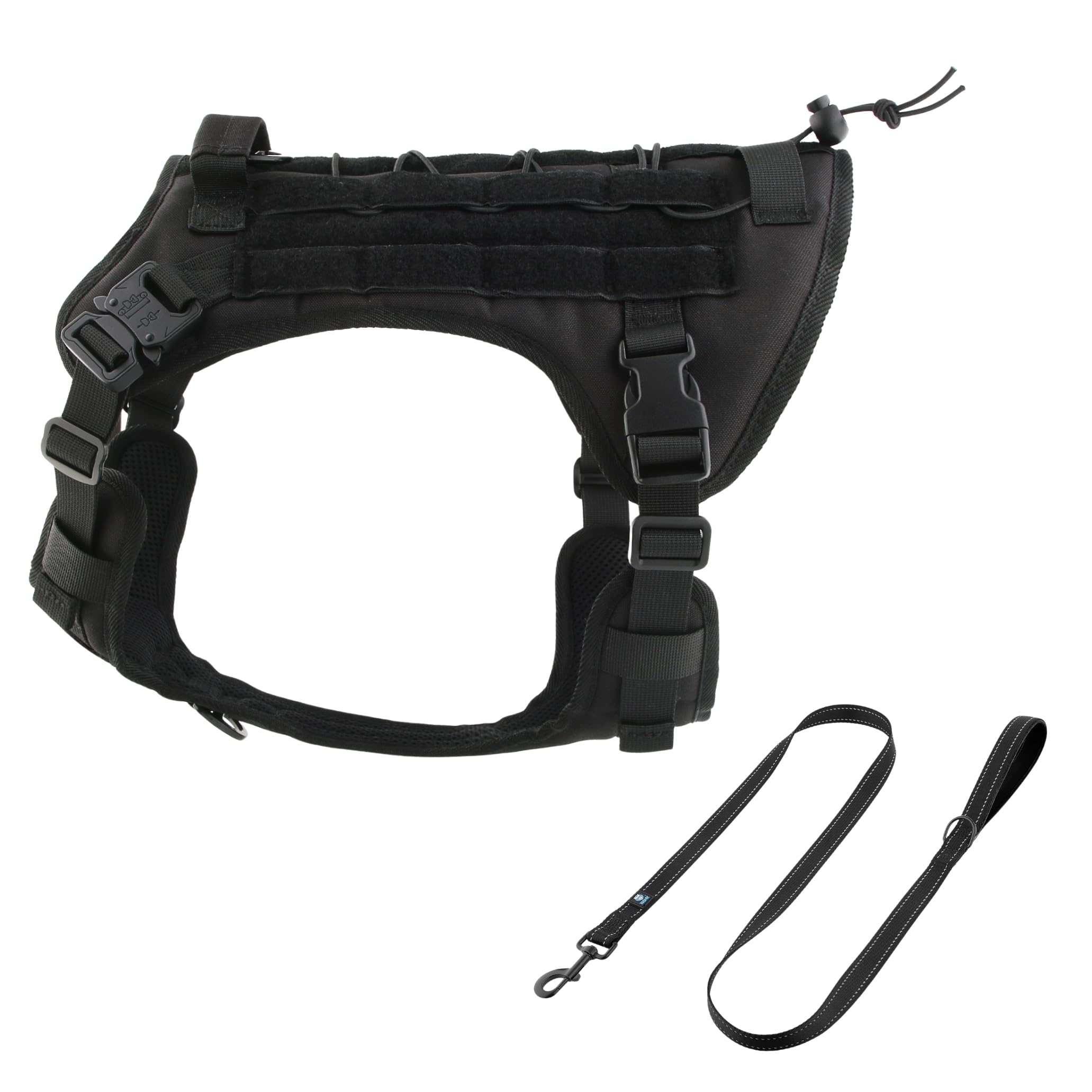 HANK Tactical Dog Harness Leash Set - Dog Body Belt - Chest Girth (Min 27 - Max 36" inches) (L - (Harness + Leash), Black - Tactical Combo) (B0D8L9WWJR) Amazon Price History, Amazon Price Tracker