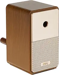 deli Apontador manual de manivela, apontador manual de 5ª engrenagem, apontador de lápis de mão para lápis de 6,9 a 8 mm (marrom)