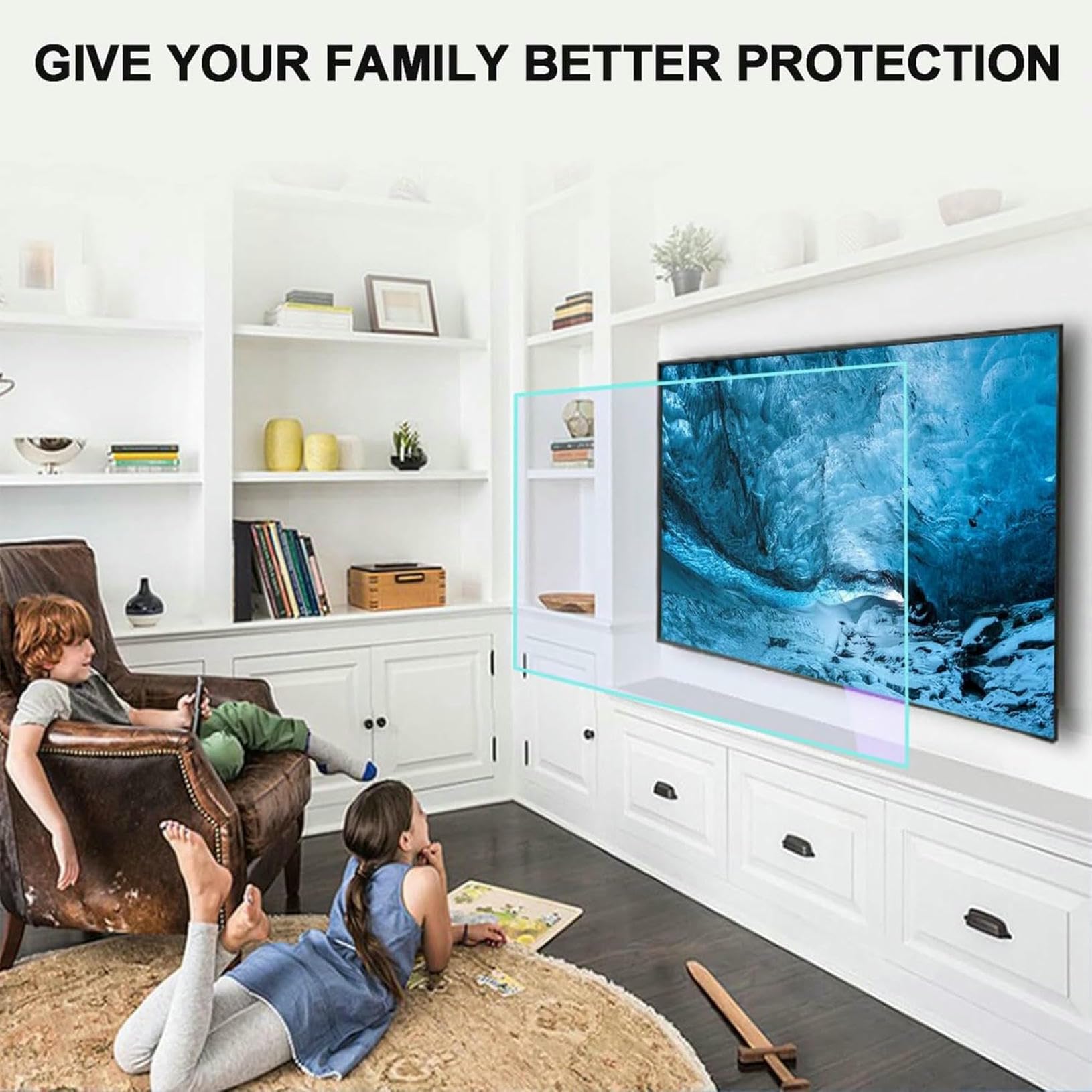 Protector de Pantalla de TV, Protector de Pantalla for TV de 40 a 50 Pulgadas, Filtro UV, luz Azul, reducción de Reflejos y protección contra rayones.(47 Inches(1044x590mm))