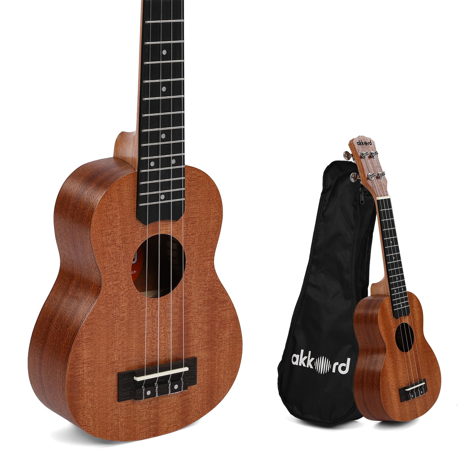 Akkord Mahogony Wood Soprano 21" Ukulele with Gig-Bag