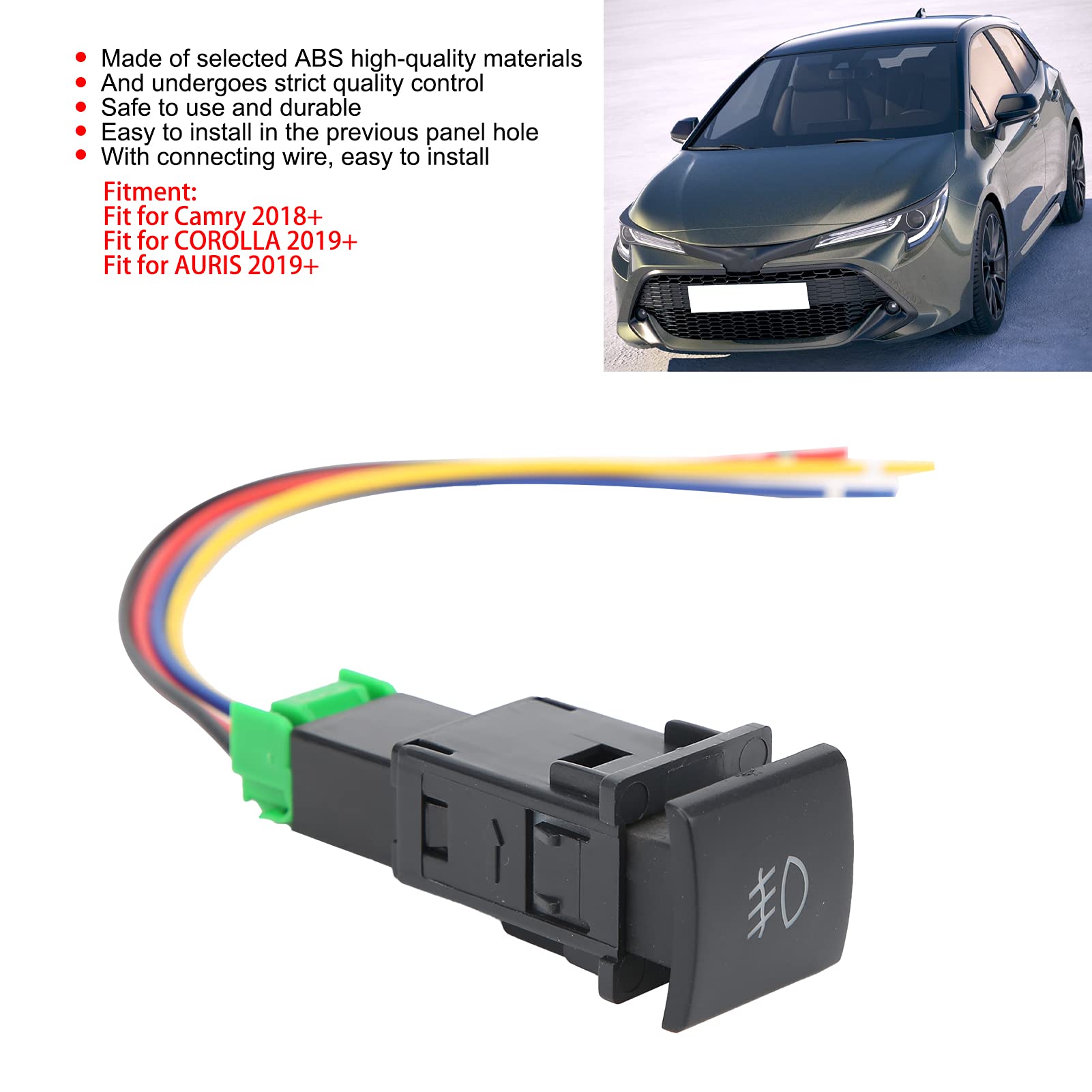 Fog Lights Push Button Switch LED Indicator Light Replacement For Toyota Camry - Foto 2