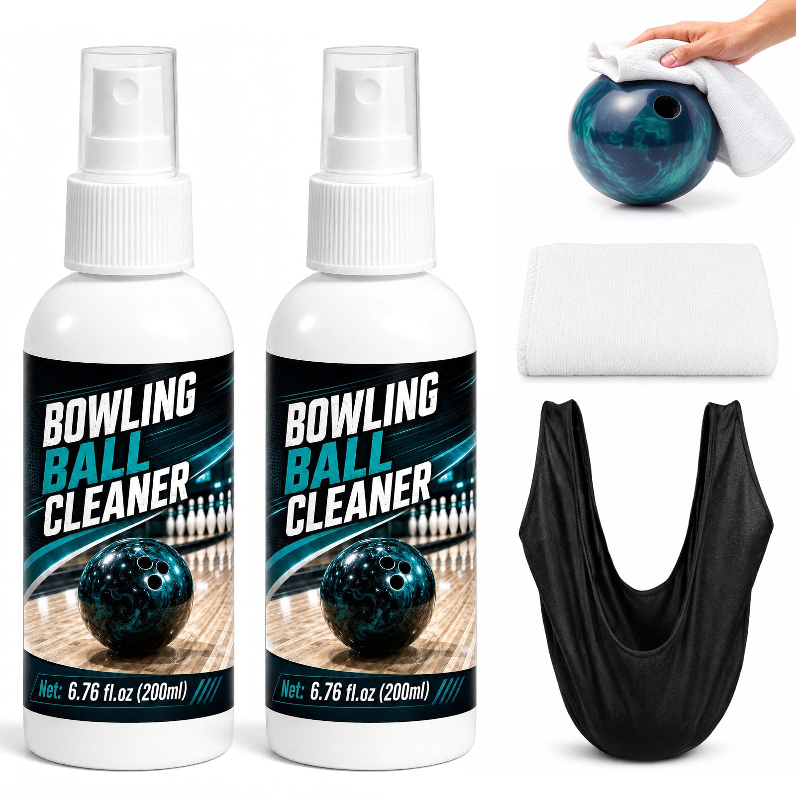 WAN2TLK Bowling Ball Cleaner Kit 400ml, Removes Dirt, Oil & Belt Mark