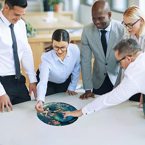 Miniatura 5 de Rompecabezas de madera de sirena de ensueño Sumérgete en una aventura submarina mágicatamaño A3, 10.9 x 10.9 pulgadas