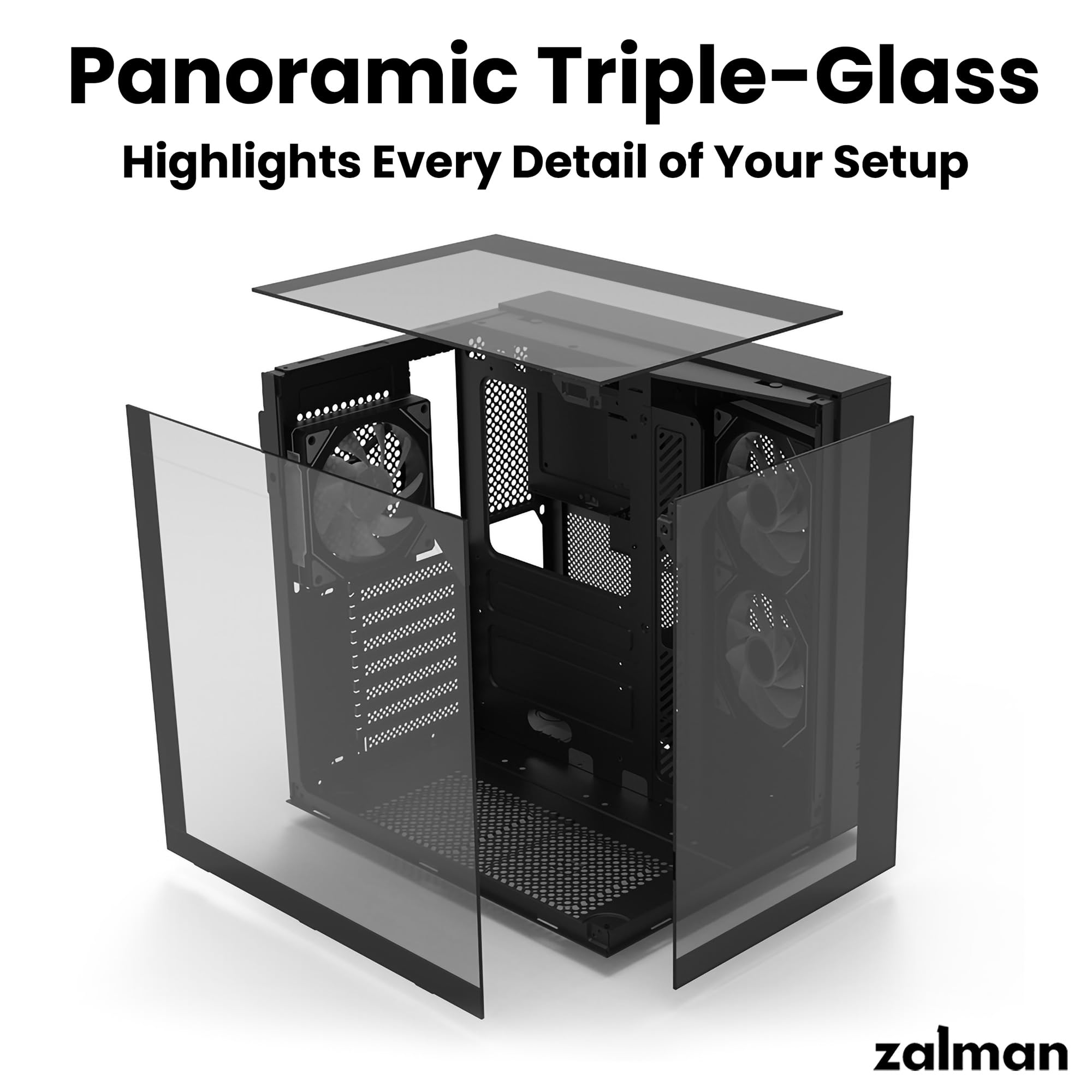 Amazon.com: Zalman ZQBE ATX Mid Tower PC Case, 3 x PWM ARGB Fans